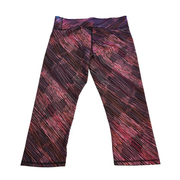 Champion Performance Women's XL Marroon Striped Vapor Athletic Leggings  2229 - Picture 3 of 9